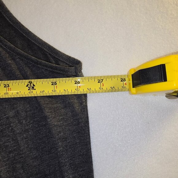 CharcoalGray Grey Saloogoe Loose Fit Pleated Square Neck Sleeveless Tank Top 3XL - Picture 3 of 4